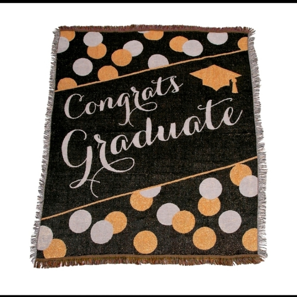 Graduation Blanket "Congrats Graduate" 60"x50" NWT